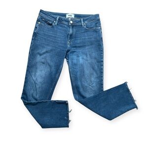 👖PAIGE Brigitte High Rise Slim Boyfriend Jeans Raw Hem Size 28